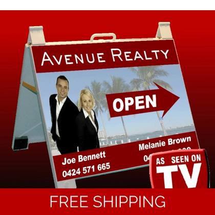 Printed Portable Endurosign EZSign A-Frame Sign White Printed Portable Endurosign EZSign A-Frame Sign White